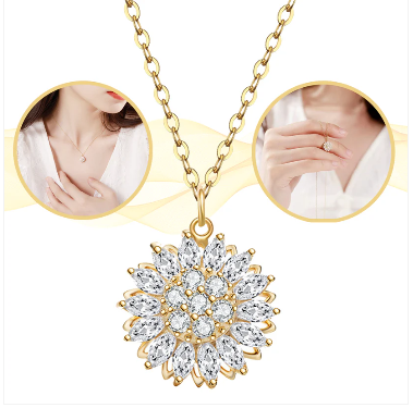 Collar Girasol Giratorio - Gratis caja de lujo