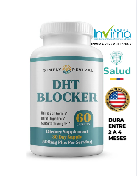 DHT Blocker- Apto para Hombres Y Mujeres - Previene La Caída Del Cabello Y Promueve El Crecimiento Saludable