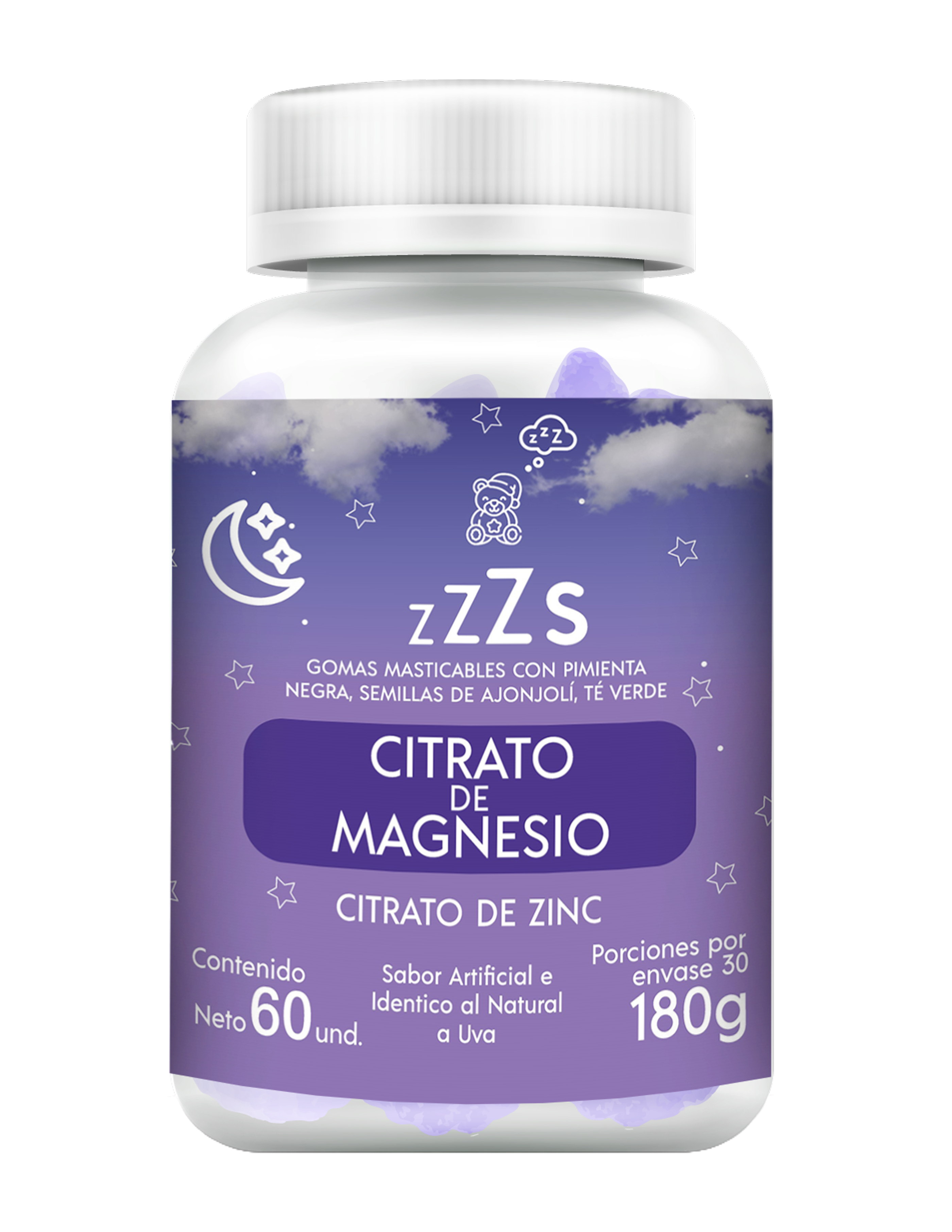 SLEEP GUMMIES X 60 UNIDADES - RELAJACION TOTAL- CONCILIA SUEÑO, CONTROLA ANSIEDAD Y ESTRES